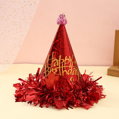 Lézeres csipkepapír sapka Felnőtt Gyerekek Születésnapi Kalap Ünnepi Party Születésnapi Öltöztetős Kalap Csillogó Állítható méret