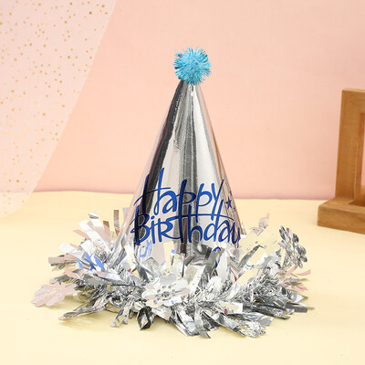 Lézeres csipkepapír sapka Felnőtt Gyerekek Születésnapi Kalap Ünnepi Party Születésnapi Öltöztetős Kalap Csillogó Állítható méret