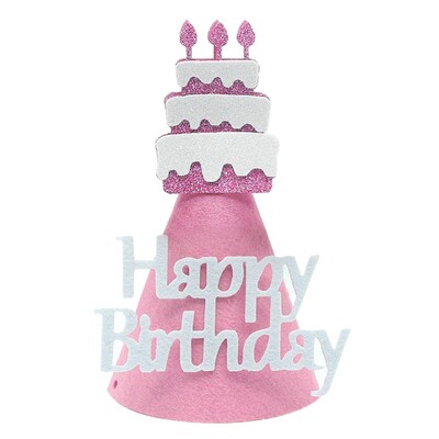 Kūrybinga kepurė su gimtadieniu Miela Bowknot kūgio galvos juostos kepurė „pasidaryk pats“ rankų darbo vakarėlio dekoro nuotraukų rekvizitas suaugusiems vaikams