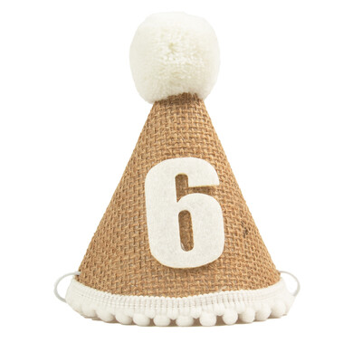 1 τεμ. Λινάτσα Καπέλο γενεθλίων Baby 1 2 3 4 5 6 7 8 9 ετών Αγόρι Κορίτσι Χωνάκι Καπέλο κεφαλής Μωρό Χρόνια Πολλά Διακοσμητικά πάρτι για παιδιά Δώρο