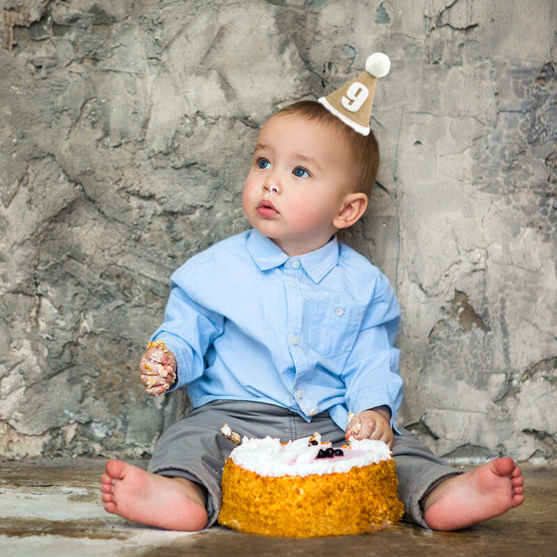 1 τεμ. Λινάτσα Καπέλο γενεθλίων Baby 1 2 3 4 5 6 7 8 9 ετών Αγόρι Κορίτσι Χωνάκι Καπέλο κεφαλής Μωρό Χρόνια Πολλά Διακοσμητικά πάρτι για παιδιά Δώρο