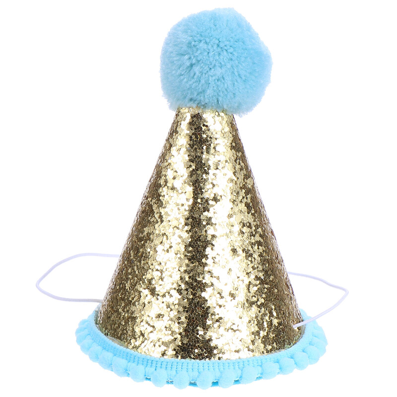 Gyerekek születésnapi kalap buli sapkák Csillogó gyerek fénykép ünneplés kellék flitter nem szőtt szövet nem szőtt kúp baba