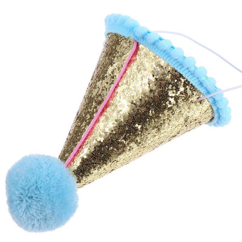 Gyerekek születésnapi kalap buli sapkák Csillogó gyerek fénykép ünneplés kellék flitter nem szőtt szövet nem szőtt kúp baba