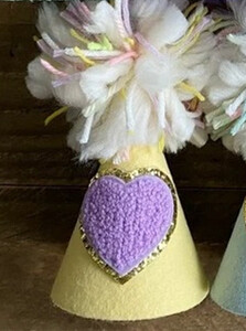 Baba pasztell rózsaszín lila szivárvány születésnapi kalapok Boldog születésnapi parti kúpos sapka pom pomokkal 100 napos babazuhany dekorációval