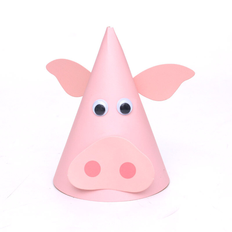 1 vnt Vaikų mielos kepuraitės gimtadienio vakarėliams Zodiako jaučio karvės kūgio kepurės Ūkio gyvūnai Kūgio kepuraitės „pasidaryk pats“ nuotraukų rekvizitai vaikams, kūdikių dušo reikmenys