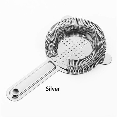 Rozsdamentes acél Hawthorne szűrő koktélrúd szűrő 2 ággal 6,54"(L)3,78"