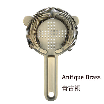 Rozsdamentes acél Hawthorne szűrő koktélrúd szűrő 2 ággal 6,54"(L)3,78"