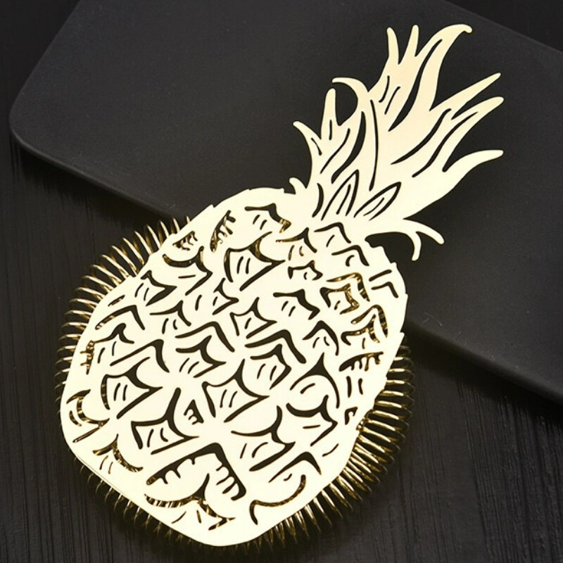 Kreatív ananászos koktélszűrők Borszűrő Rozsdamentes acél rúdszűrő Italeszközök Eszközök Csapos bár tartozékok