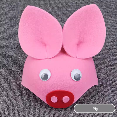 Gyerekek Erdei Állatparti Vicces sapka Gyereknapi Ajándék Állatkert Karnevál Filckalap Kacsa Adybug Sapka Madár Nyúl Fejdísz Sisak