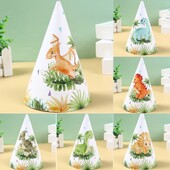 Dzsungel dinoszaurusz témájú buli Papírkalap Születésnapi parti díszek gyerekeknek fiúknak Rajzfilm Állatparti sapkák Születésnapi kellékek