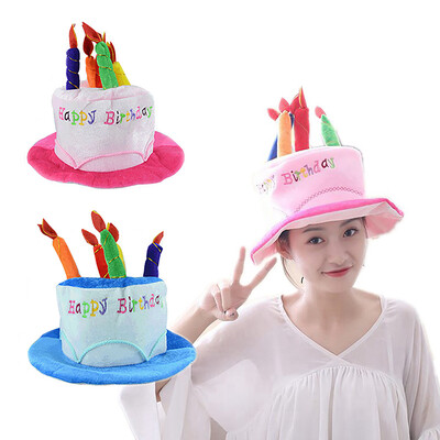 Happy Birthday Cake Καπέλο με κερί Headband Party Photo Props Ενήλικες Παιδικά Καπέλα Cosplay Αστεία δώρα γενεθλίων Διακόσμηση μαλλιών