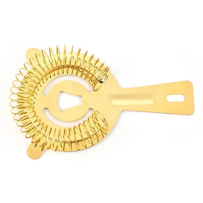 Naujas baro kokteilių koštuvas nerūdijančio plieno ledo filtras su spyruokliniu sieteliu Prabangus koštuvas mišraus gėrimų kiaurastuvo filtro juostos priedai