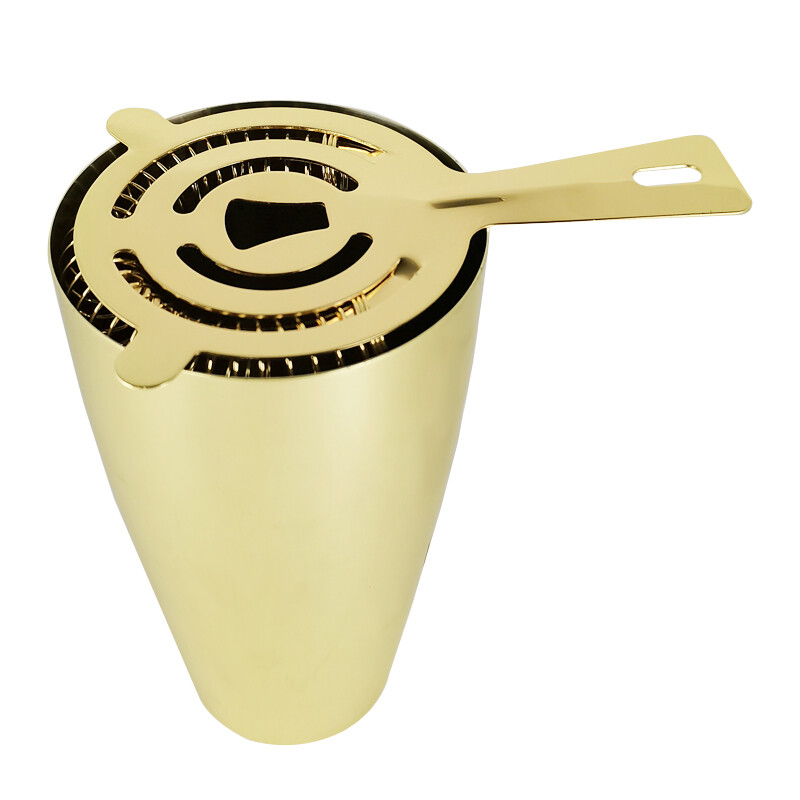 Juodojo/rožinio aukso kokteilių plaktuvo sietelis, profesionalus nerūdijančio plieno strypinis sietelis