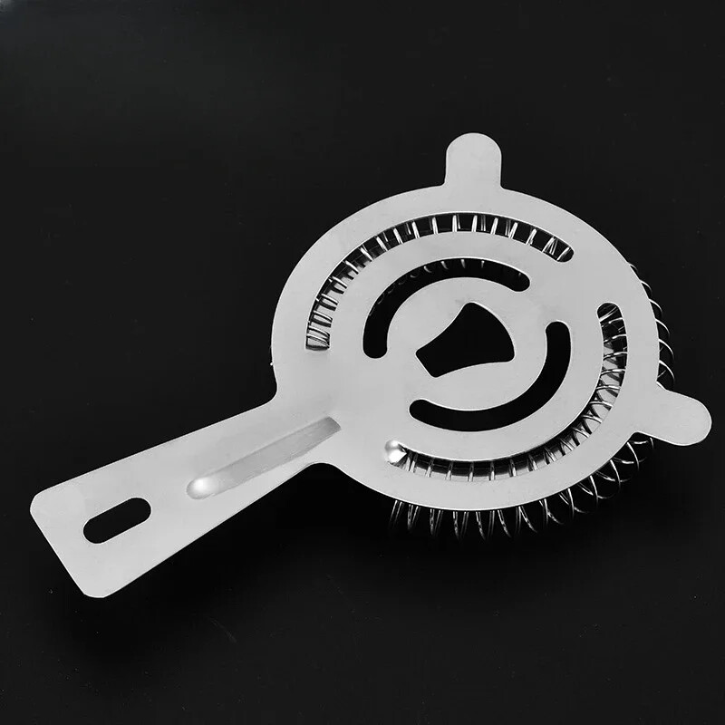 Naujas baro kokteilių koštuvas nerūdijančio plieno ledo filtras su spyruokliniu sieteliu Prabangus koštuvas mišraus gėrimų kiaurastuvo filtro juostos priedai