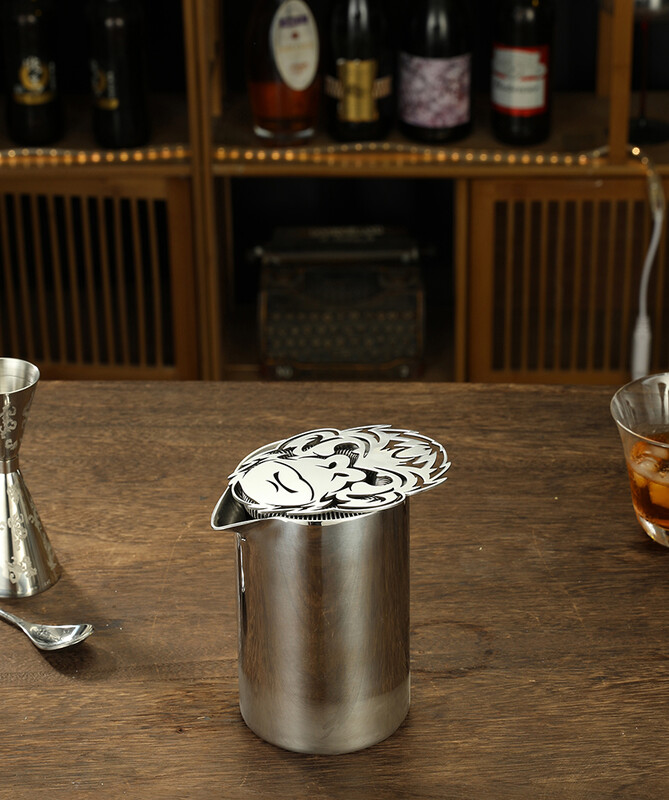 Bar Koktél szűrő Hawthorne Rozsdamentes acél szűrő majom dizájnnal