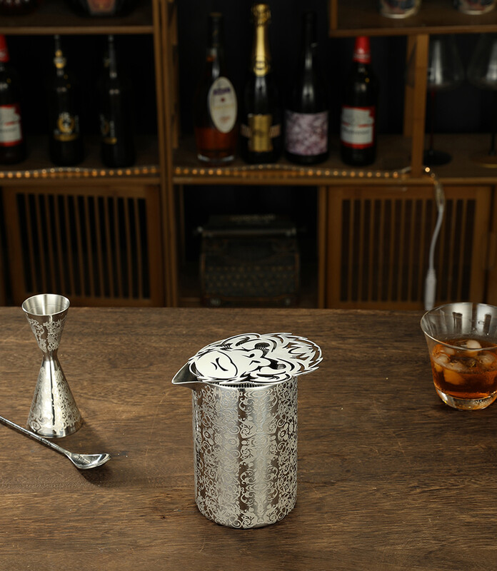 Bar Koktél szűrő Hawthorne Rozsdamentes acél szűrő majom dizájnnal