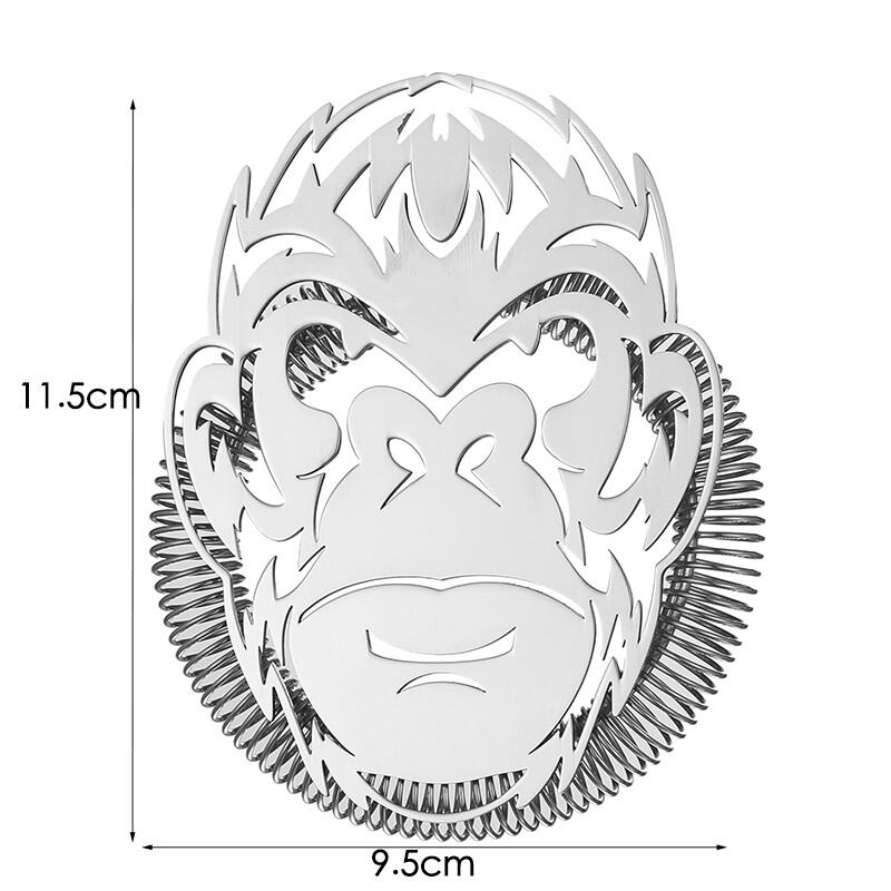 Bar Koktél szűrő Hawthorne Rozsdamentes acél szűrő majom dizájnnal