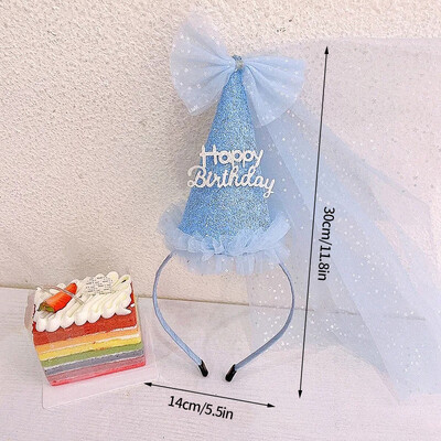 Boldog születésnapot Fejpánt Crown Ins Születésnapi Girl Party Kalap buli kellékek Születésnapi sapka Hajkiegészítők Fotókellékek