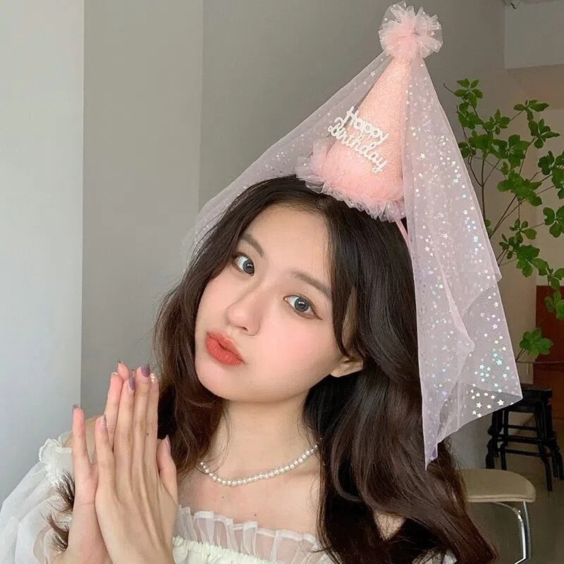 Boldog születésnapot Fejpánt Crown Ins Születésnapi Girl Party Kalap buli kellékek Születésnapi sapka Hajkiegészítők Fotókellékek