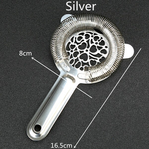 Stieņa sietiņš Atsperu kokteiļu sietiņš Nerūsējošā tērauda Luksusa sietiņš Stieņa instrumenti Barware