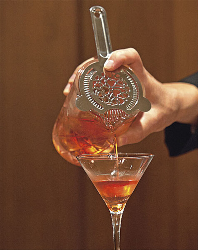 Stieņa sietiņš Atsperu kokteiļu sietiņš Nerūsējošā tērauda Luksusa sietiņš Stieņa instrumenti Barware