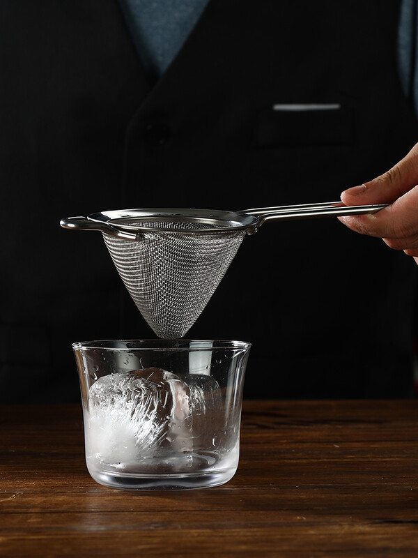 Smalkas acs kokteiļu sietiņš, konisks sieta sietiņš, nerūsējošais materiāls