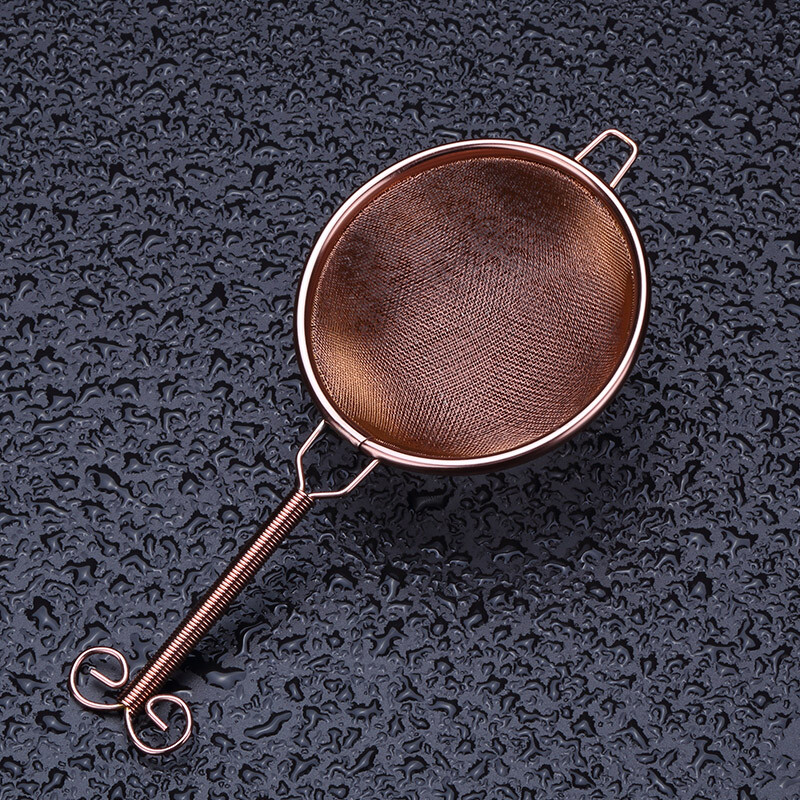 Japoniško stiliaus dviaukštis kokteilių sietelis 304 nerūdijančio plieno kūginis kokteilių sietelis, puikiai tinkantis sulčių gabalėliams pašalinti