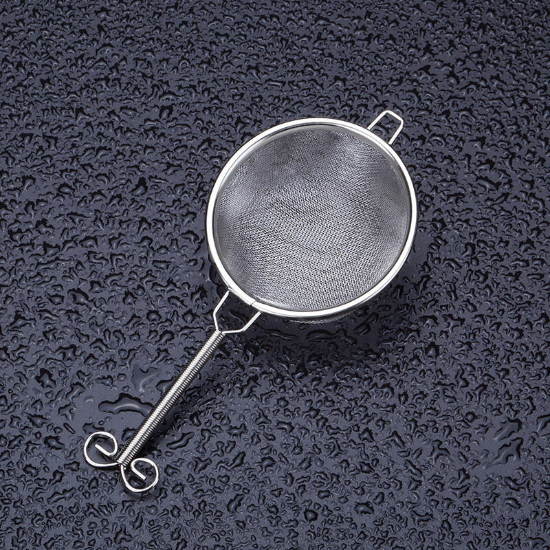 Japoniško stiliaus dviaukštis kokteilių sietelis 304 nerūdijančio plieno kūginis kokteilių sietelis, puikiai tinkantis sulčių gabalėliams pašalinti