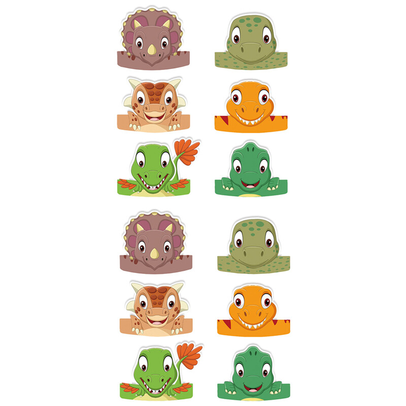 12 db ajándék dinoszaurusz születésnapi sapka baba gyerek sapkák papír gyerekeknek bulikapkák