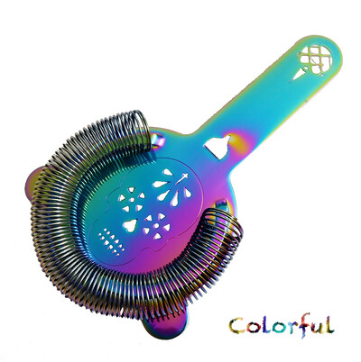 Rainbow Cocktail Strainer Hoffman Bar Strainer Deluxe Strainer Kokteilių gėrimui Baro įrankis
