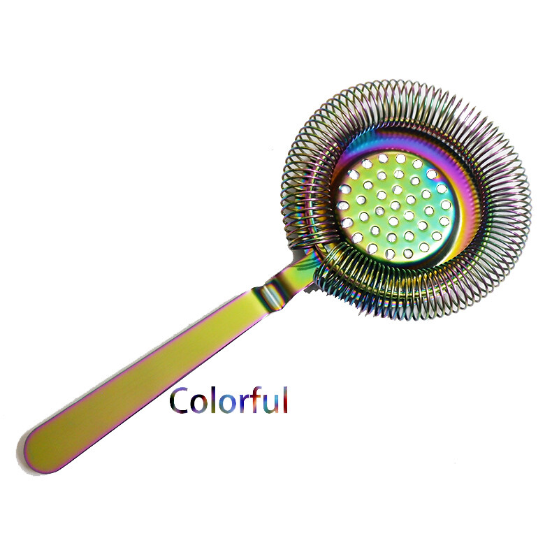 Rainbow Cocktail Strainer Hoffman Bar Strainer Deluxe Strainer Kokteilių gėrimui Baro įrankis
