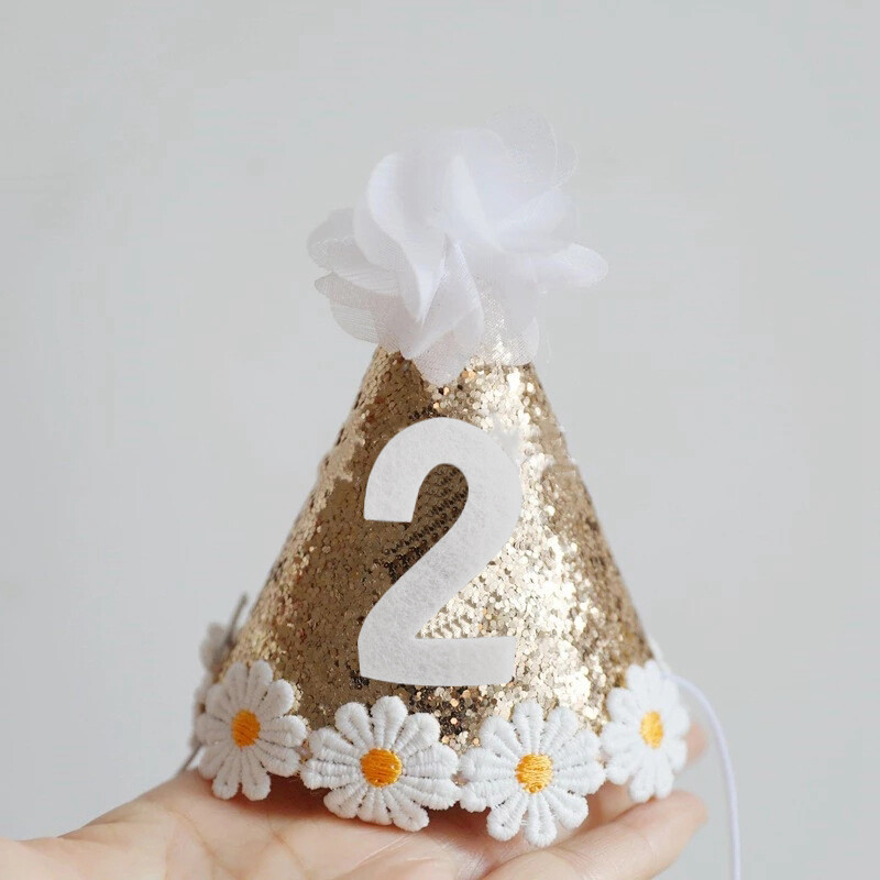 Zsákvászon baba születésnapi parti sapka Babazuhany első 1. Boldog születésnapot Kalapok 1 2 3 éves Kisfiú Lány vászon fejpánt sapka fotó kellékek