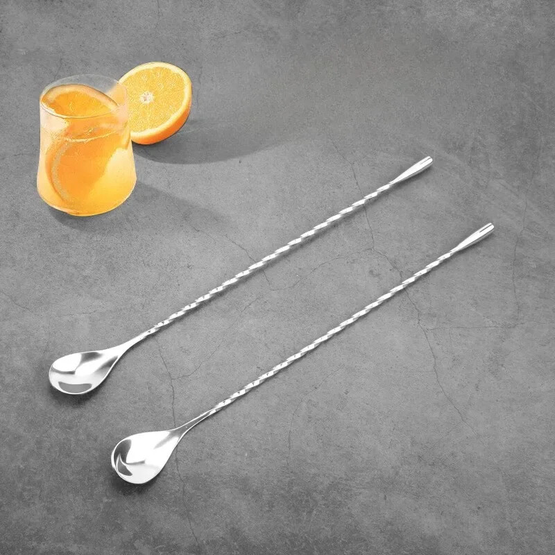 304 Nerūdijančio plieno vandens lašų maišymo plonų siūlų baras kokteilių maišymo šaukštas maišymo šaukštas virtuvės reikmenys mini baras