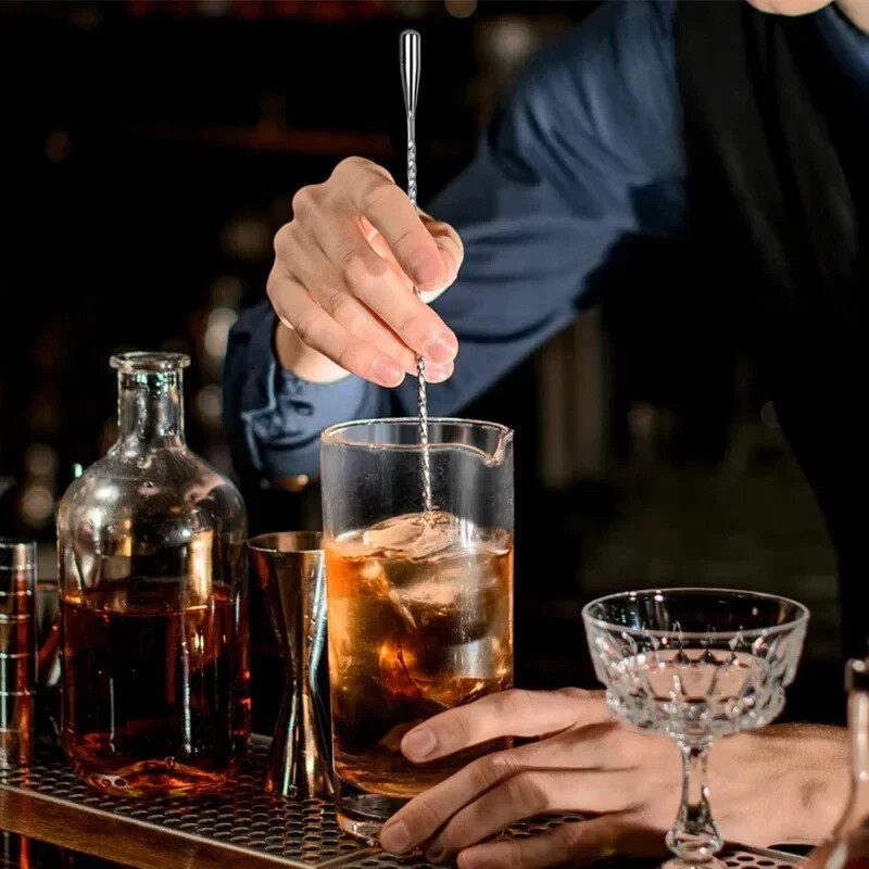 304 Nerūdijančio plieno vandens lašų maišymo plonų siūlų baras kokteilių maišymo šaukštas maišymo šaukštas virtuvės reikmenys mini baras