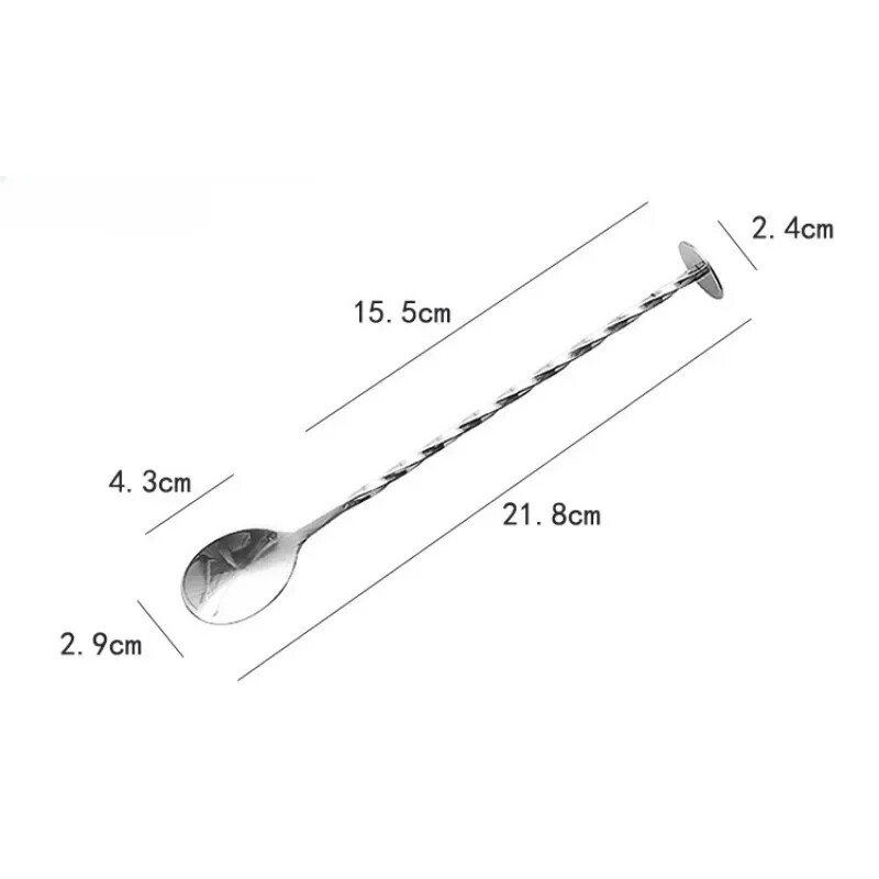 304 Nerūdijančio plieno vandens lašų maišymo plonų siūlų baras kokteilių maišymo šaukštas maišymo šaukštas virtuvės reikmenys mini baras