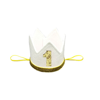 Chicinlife One 1 puikas, meitenes kroņa galvas saite, 1. dzimšanas dienas ballītes noformējums, vienu gadu veciem bērniem dzimšanas dienas cepures galvas saite Bērnu ballīte