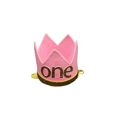 Chicinlife One 1 puikas, meitenes kroņa galvas saite, 1. dzimšanas dienas ballītes noformējums, vienu gadu veciem bērniem dzimšanas dienas cepures galvas saite Bērnu ballīte