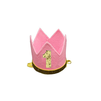 Chicinlife One 1 puikas, meitenes kroņa galvas saite, 1. dzimšanas dienas ballītes noformējums, vienu gadu veciem bērniem dzimšanas dienas cepures galvas saite Bērnu ballīte