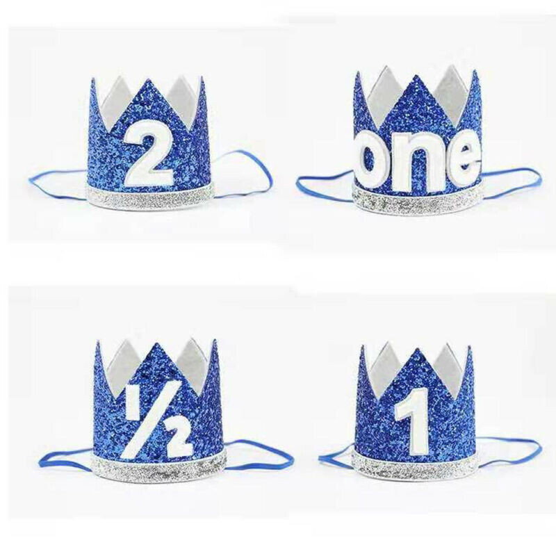 Újszülött kisgyermek kislány fiú fél 1/2 első második születésnapi koronaparti torta parti sapkák fejpánt kellékek