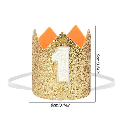 Boldog születésnapi parti koronás sapka 1. korona fejpántos sapka 1. gyerek fiú lány baba zuhany Születésnapi parti dekorációs kellékek