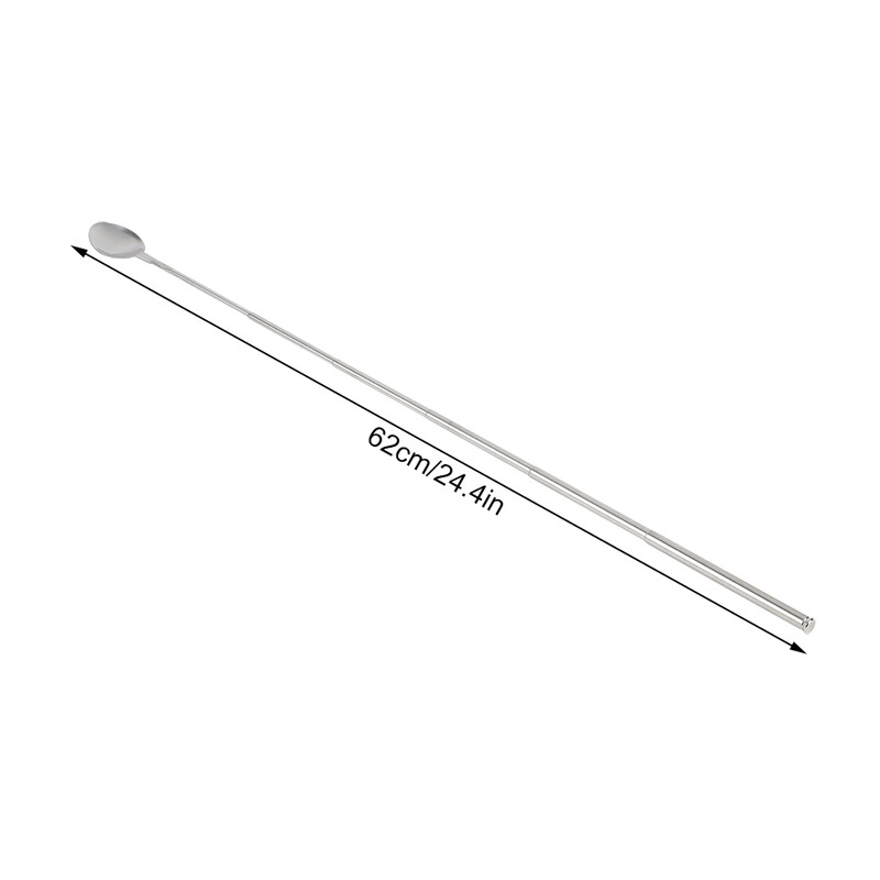 1 db rozsdamentes acél teleszkópos kihúzható mágikus koktél keverőkanál hosszú kanál zsebrúd kanalak 62 cm hosszú max.