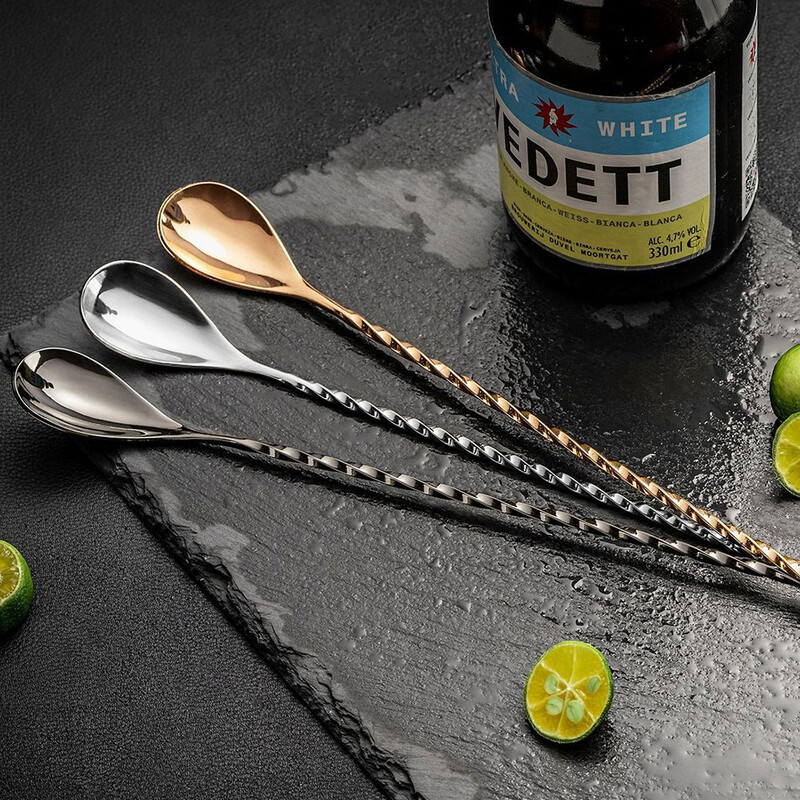 30 cm hosszú nyelű koktélkeverők csapos keverő rúd kanál rozsdamentes acél csapos készlet tartozékok whisky shaker konyha