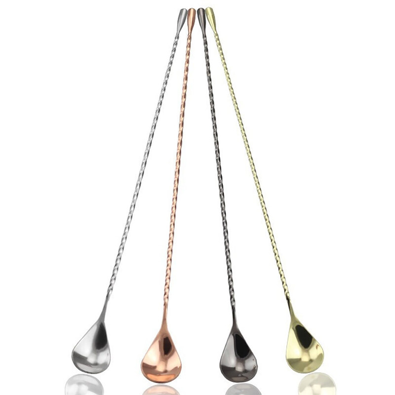 30 cm hosszú nyelű koktélkeverők csapos keverő rúd kanál rozsdamentes acél csapos készlet tartozékok whisky shaker konyha