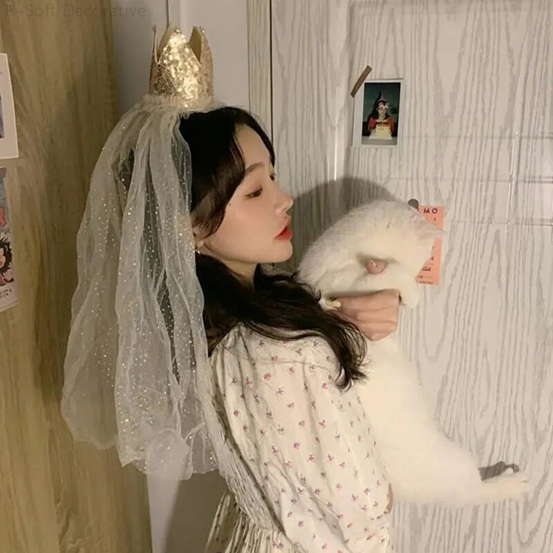 Születésnapi kalap Csipke hálós fejpánt Születésnapi buli kellékek Születésnapi Korona Party Kalapok Fotókellékek