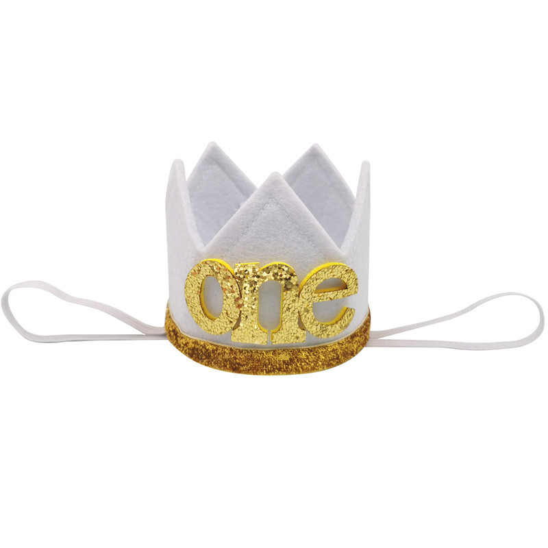 1 db Egy 1 2 3 éves születésnapi kalap korona fejpánt Boldog születésnapi parti dekoráció gyerekeknek 1. 2. 3. évfordulós sapkák fotó kellékek