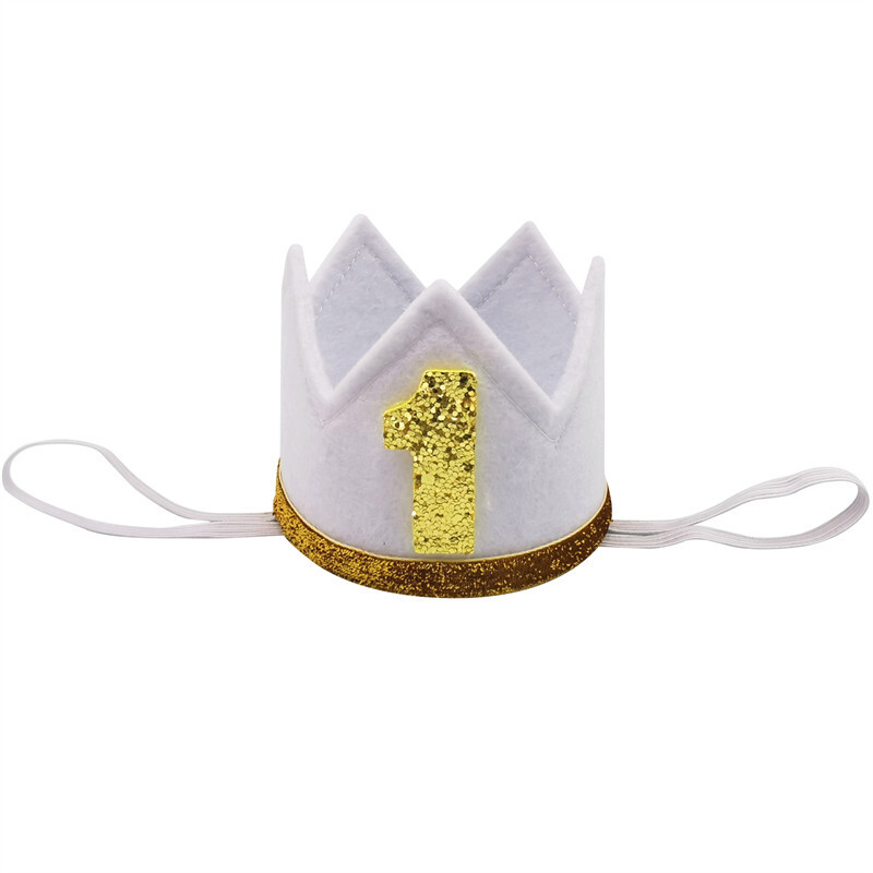 1 db Egy 1 2 3 éves születésnapi kalap korona fejpánt Boldog születésnapi parti dekoráció gyerekeknek 1. 2. 3. évfordulós sapkák fotó kellékek