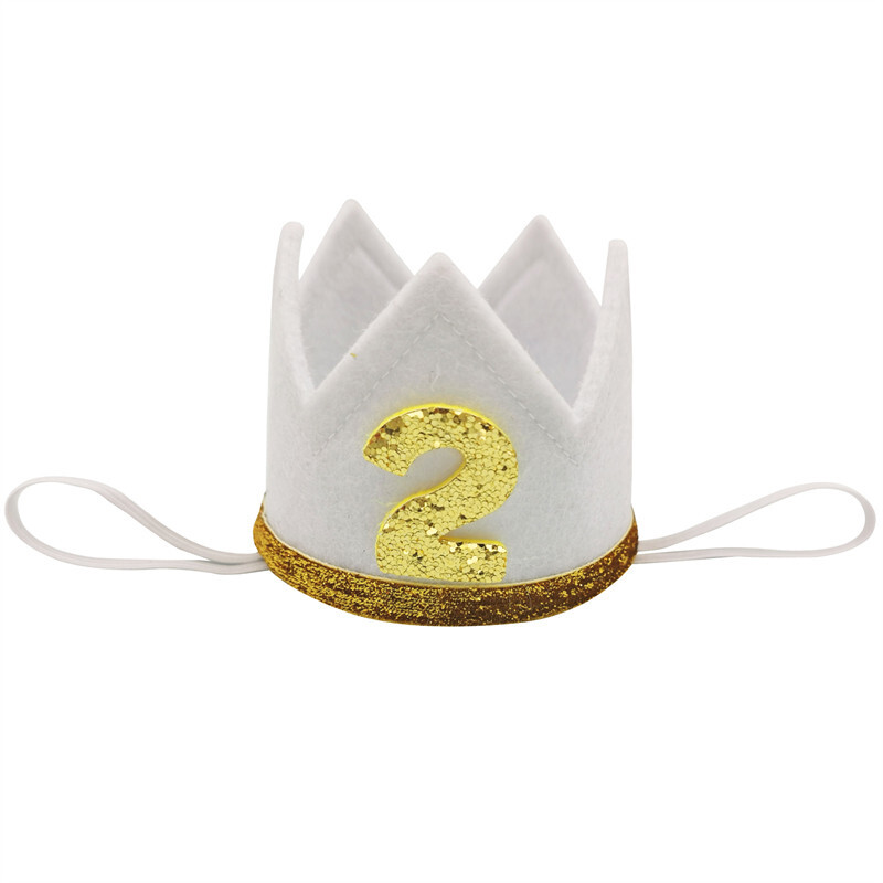 1 db Egy 1 2 3 éves születésnapi kalap korona fejpánt Boldog születésnapi parti dekoráció gyerekeknek 1. 2. 3. évfordulós sapkák fotó kellékek