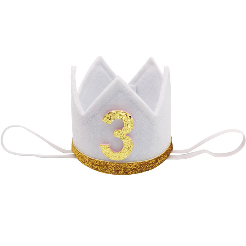 1 db Egy 1 2 3 éves születésnapi kalap korona fejpánt Boldog születésnapi parti dekoráció gyerekeknek 1. 2. 3. évfordulós sapkák fotó kellékek