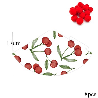 8db színes gyümölcssapka epres ananász papír sapka gyerekeknek nyári gyümölcsök témájú boldog születésnapi parti dekorációs kellék