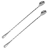 Nerūdijančio plieno maišymo šaukštas 30 cm 12 colių kokteilių plaktuvas spiralinio rašto ilgio strypo šaukštas kokteiliai, kava, alus, baltasis vynas